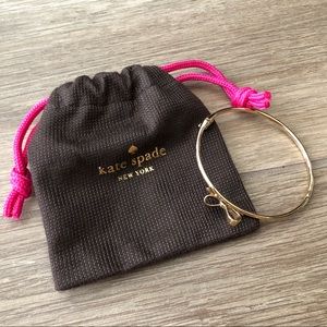 Kate Spade Thin Gold Bow Bangle